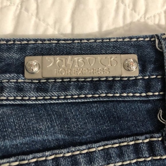 Rerock For Express Distressed Boot cut Jeans - Picture 6 of 10